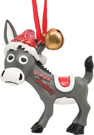 Kersthanger ezeltje Greek donkey