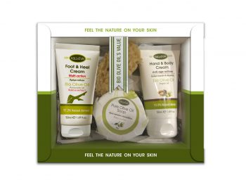 Kalliston Gift Box - 2 crèmes & olijfoliezeep