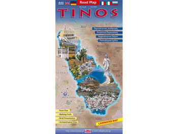 Landkaart wegenkaart Tinos