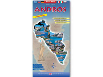 Landkaart wegenkaart Andros