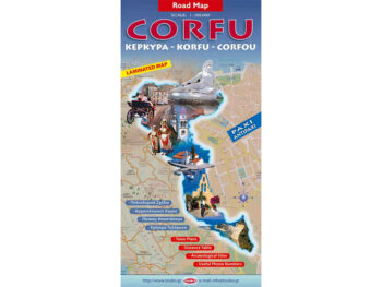 Landkaart wegenkaart Corfu (kekryra)