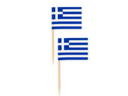 Griekenland cocktailprikkers Griekse vlag 50 st.