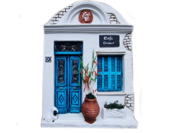 Griekse handgemaakte wanddecoratie cafe