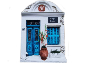 Griekse handgemaakte wanddecoratie cafe