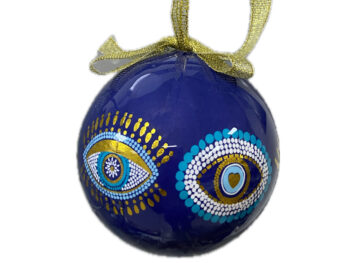 Griekse kerstbal Mati blauw