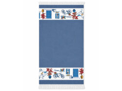Hamam handdoek pareo Grieks tafereel donkerblauw
