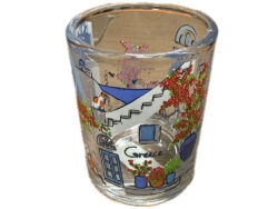 Ouzo glaasje Greece blue bike