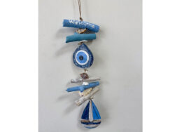 Griekse hanger met zeilbootje welcome