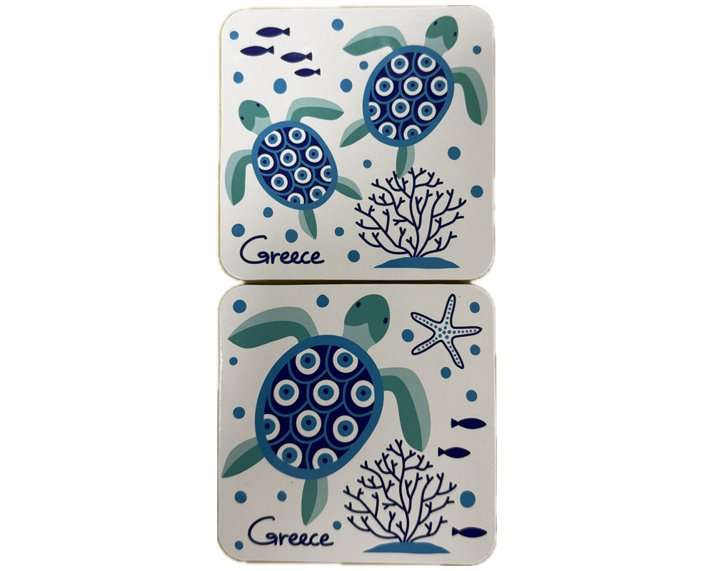 2 Griekse onderzetters Caretta