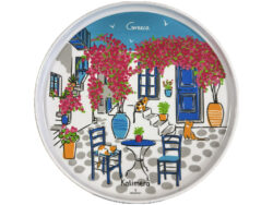 Grieks dienblad rond kalimera