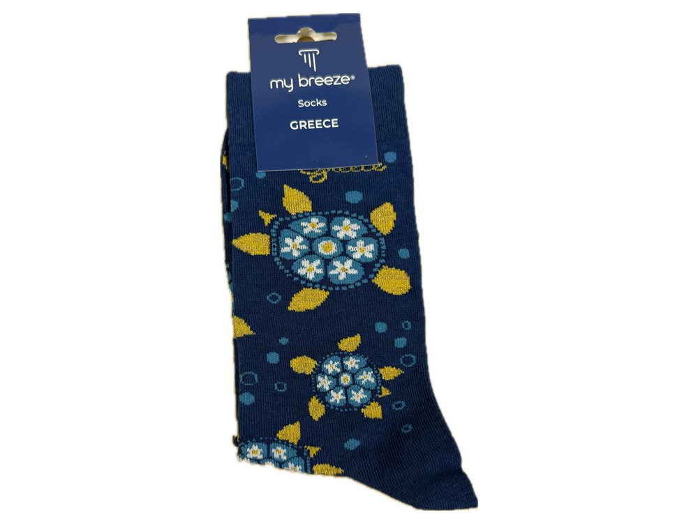 Griekse sokken caretta donkerblauw